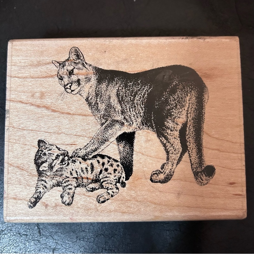 Stampabilities 2002 COUGAR and CUB wood stamp